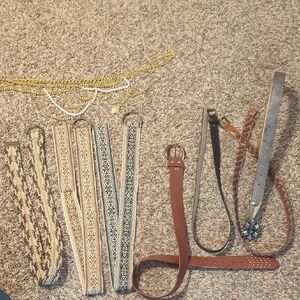 Elegant Gold and Brown Women's Belts Lot 8